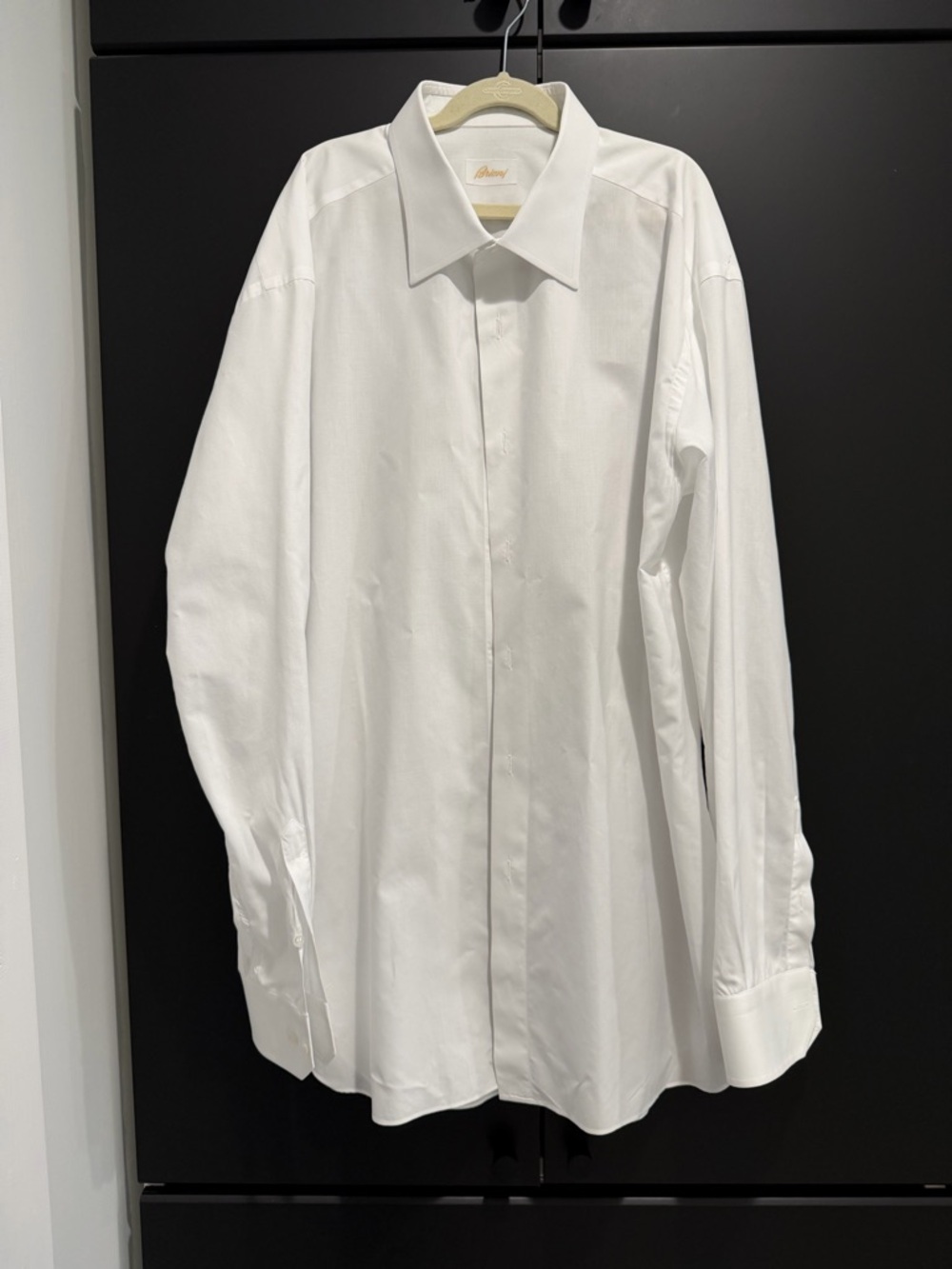 Brioni White Long-Sleeve Dress Shirt